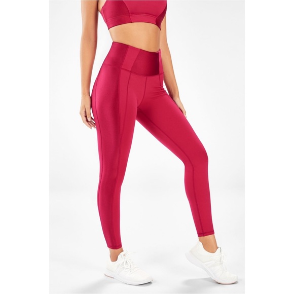 Fabletics Pants - Fabletics High Waisted Powerhold 7/8 Shine Legging